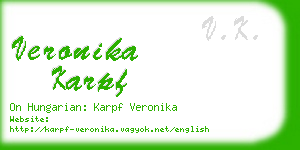 veronika karpf business card